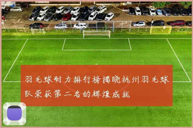 羽毛球耐力排行榜揭晓杭州羽毛球队荣获第二名的辉煌成就